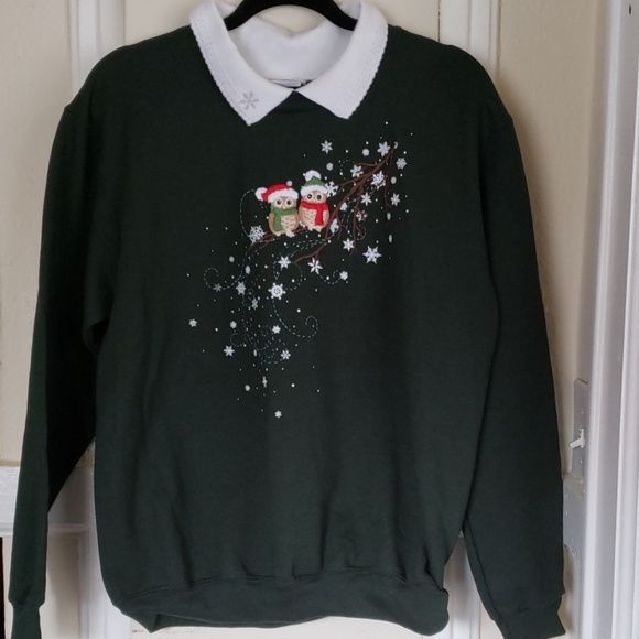 morning sun Sweaters - Top stitch owl sweater